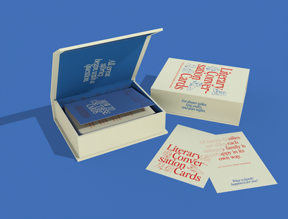 Literary Conversation Cards in elegant keepsake box with magnetic lid