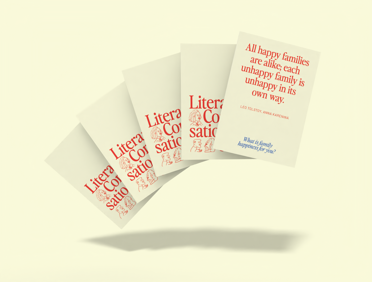 Literary Conversation Cards fanned out